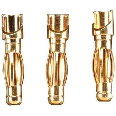 ElectriFly 3.5mm Gold Plated Bullets - 3 x Male