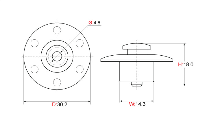 Phoenix Fill Line Alloy Dot w/Magnet & Overflow "Combo"
