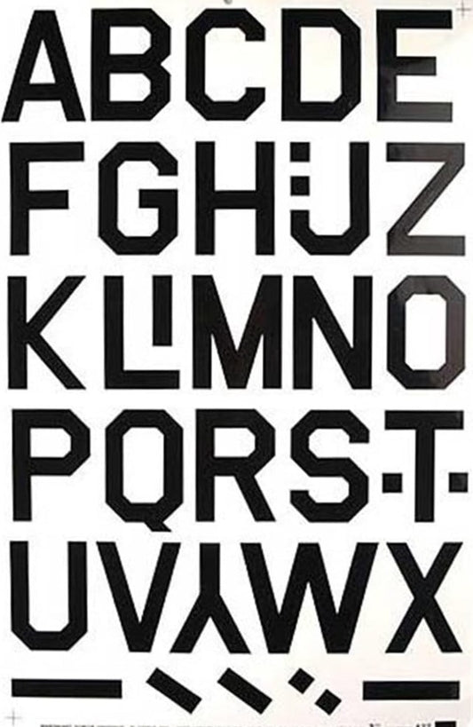 Major Decals 3" Letters - Sheet #427