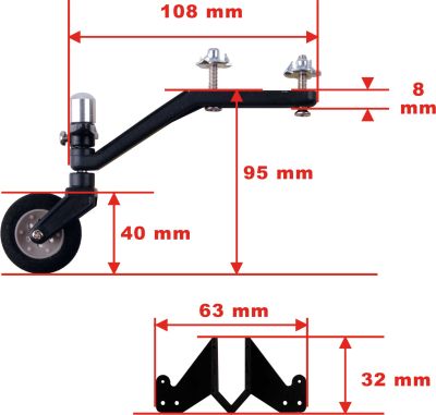 Planet Hobby 60/120 Tailwheel Assembly