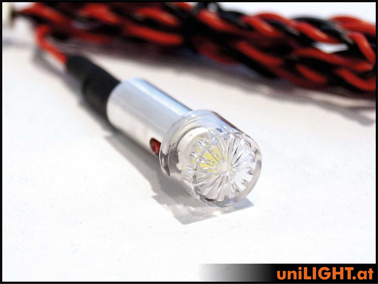 Unilight 10mm 8wx2 PIN Strobe - White