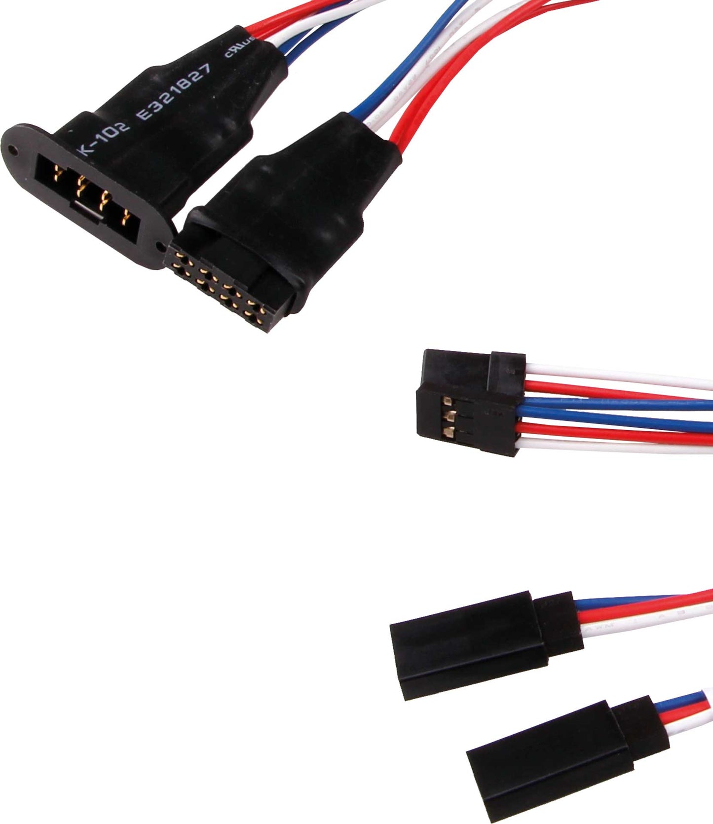 Robbe Modellsport MPX 8-pin 2 servo Wing Connectors - 2 Pair (2M/2F)