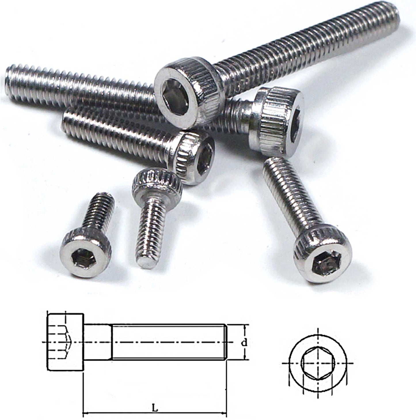 Hex Stainless Steel Screw & Nut M3 15mm (10pce)