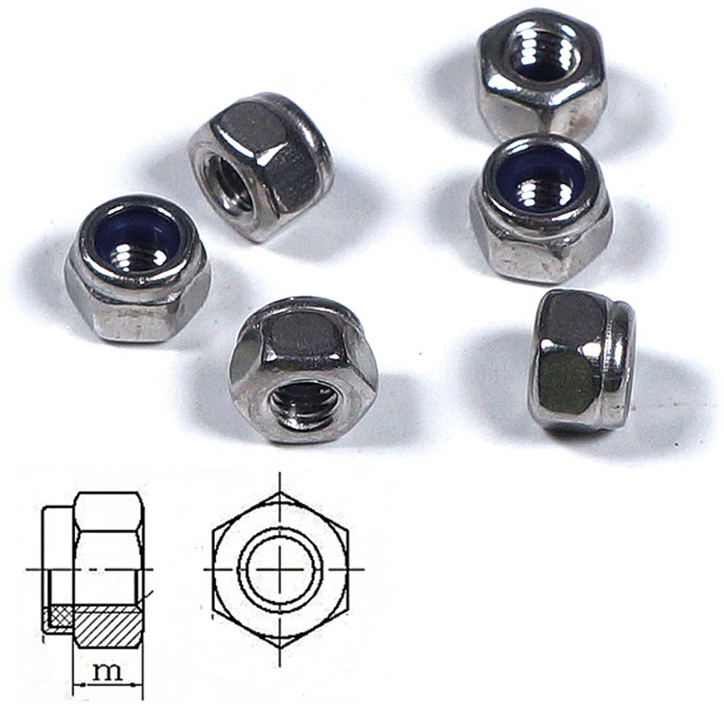 Robbe Ball Link Maxi M3 with Nylock Nut (5pce)