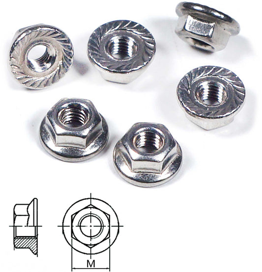 Robbe Hex Screw M3 Flanged Nut (30pce)
